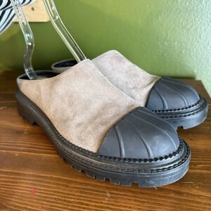 ITALEAU suede Brown Mules W 40 1/2 Handmade In Italy